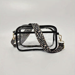 Clear Crossbody Bag Adjustable Strap Waterproof Shoulder Bag