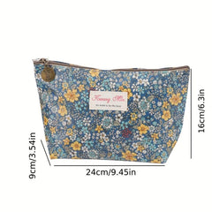 3pcs Floral Zipper Cosmetic Travel Toiletry Bag Set