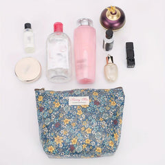 3pcs Floral Zipper Cosmetic Travel Toiletry Bag Set