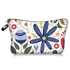 Floral Makeup Bag Waterproof Zipper Cosmetics Bag