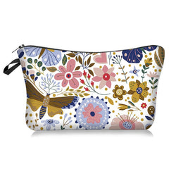 Floral Makeup Bag Waterproof Zipper Cosmetics Bag