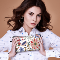 Floral Makeup Bag Waterproof Zipper Cosmetics Bag