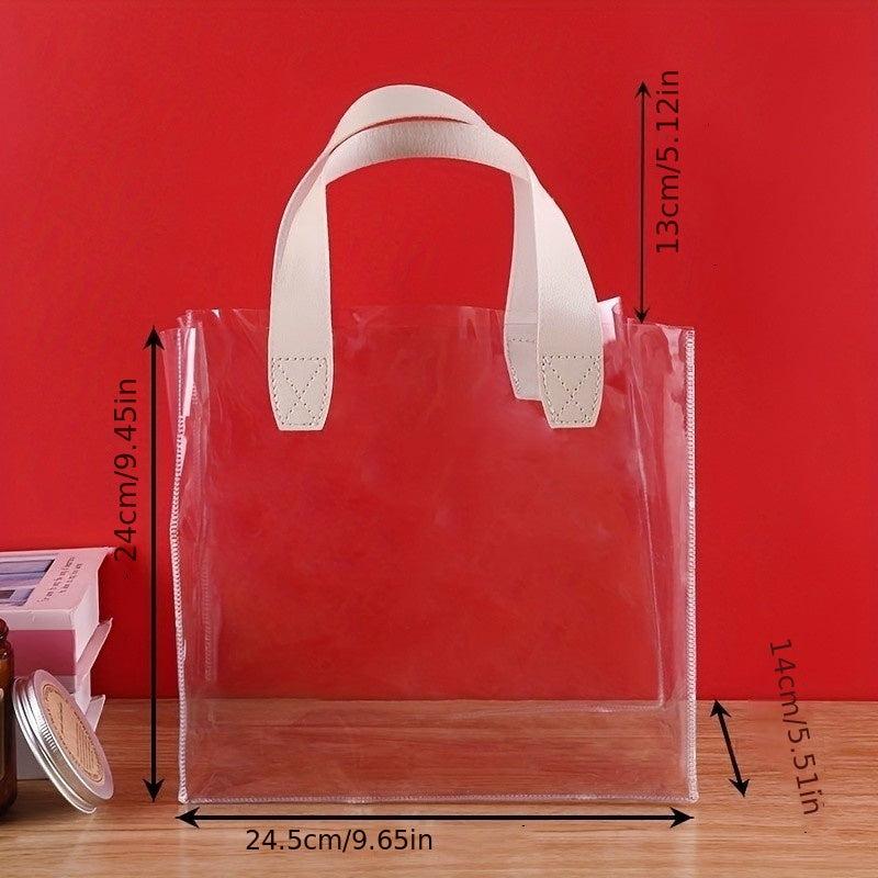 Transparent Plastic PVC Tote Bag Travel Toiletry Bag