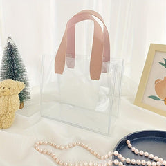 Transparent Plastic PVC Tote Bag Travel Toiletry Bag