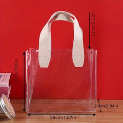 Transparent Plastic PVC Tote Bag Travel Toiletry Bag