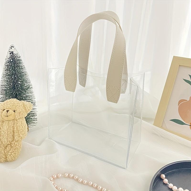 Transparent Plastic PVC Tote Bag Travel Toiletry Bag