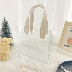 Transparent Plastic PVC Tote Bag Travel Toiletry Bag