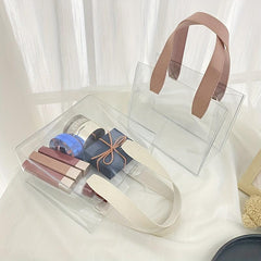 Transparent Plastic PVC Tote Bag Travel Toiletry Bag
