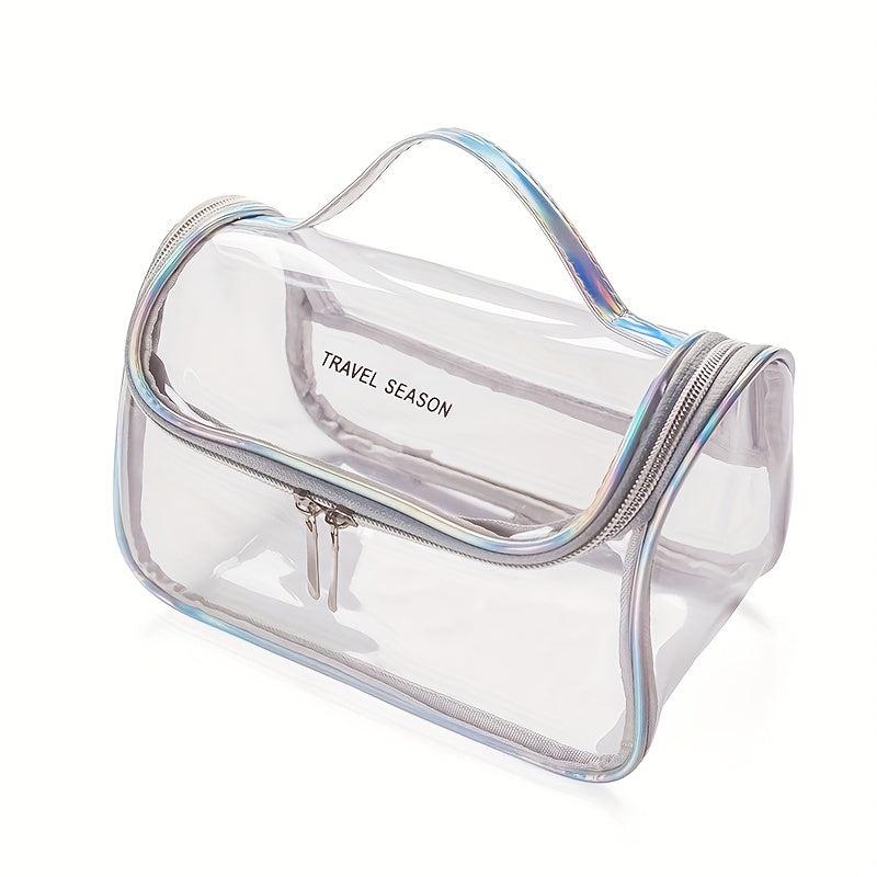 Portable Transparent PVC Cosmetics Bag Toiletry Bag Travel Business Strip