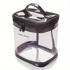 Portable Transparent PVC Cosmetics Bag Toiletry Bag Travel Business Strip