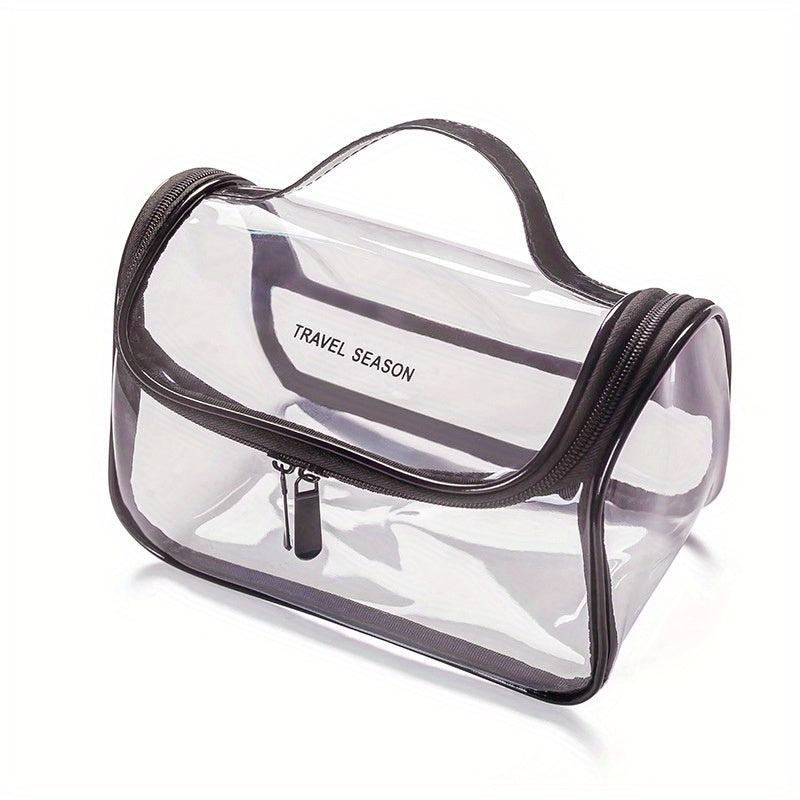 Portable Transparent PVC Cosmetics Bag Toiletry Bag Travel Business Strip