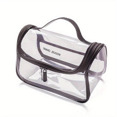 Portable Transparent PVC Cosmetics Bag Toiletry Bag Travel Business Strip