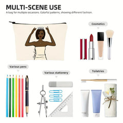 Cartoon Girl Cosmetic Bag for Women Men Stationary Bag