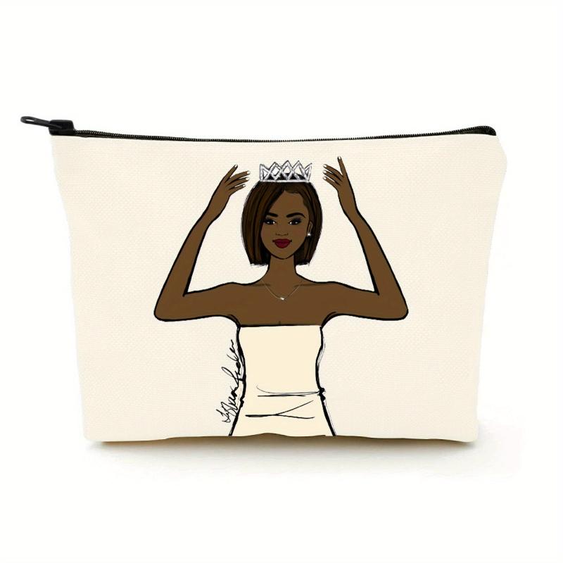 Cartoon Girl Cosmetic Bag for Women Men Stationary Bag