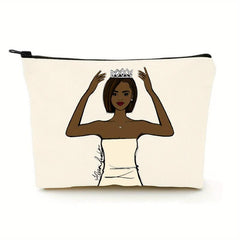 Cartoon Girl Cosmetic Bag for Women Men Stationary Bag