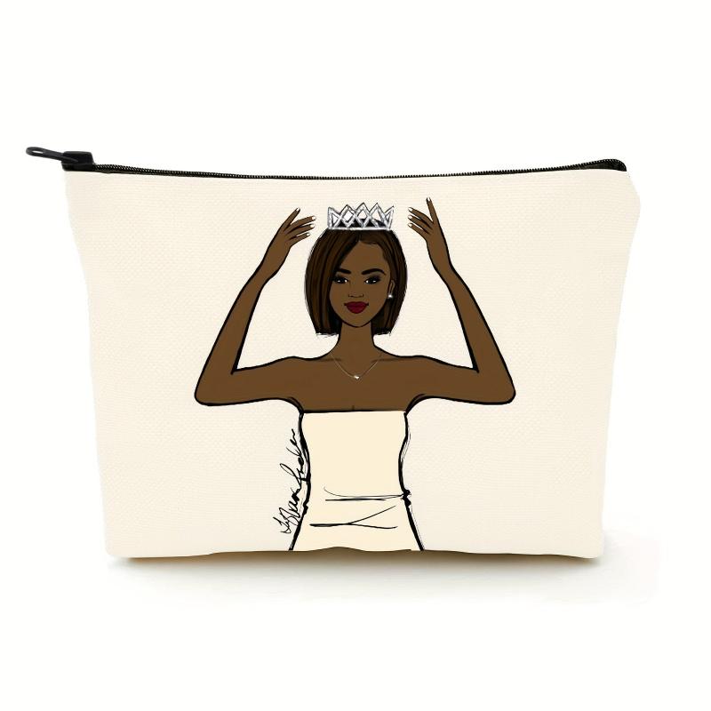 Cartoon Girl Cosmetic Bag for Women Men Stationary Bag