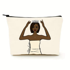Cartoon Girl Cosmetic Bag for Women Men Stationary Bag