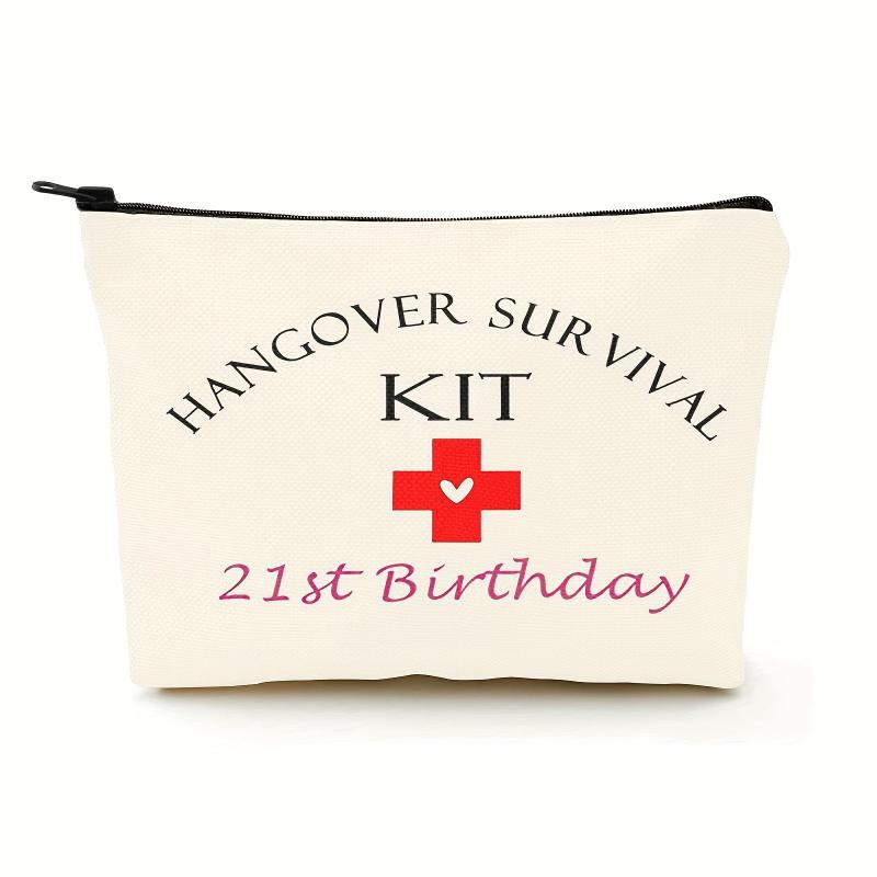 Letter Pattern Cosmetic Bag 21st Birthday Stationary Pen Pencil Handbag