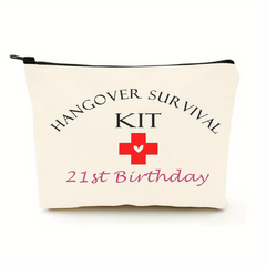 Letter Pattern Cosmetic Bag 21st Birthday Stationary Pen Pencil Handbag