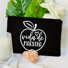 Spanish Printed Cosmetic Bag School Stationery Travel Toiletry Storage Bag