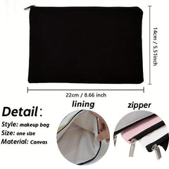 Spanish Printed Cosmetic Bag School Stationery Travel Toiletry Storage Bag
