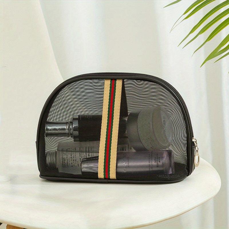 Large Capacity Mesh Cosmetics Bag for Travel Toiletries