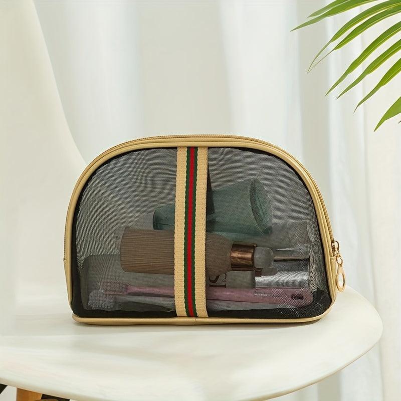 Large Capacity Mesh Cosmetics Bag for Travel Toiletries