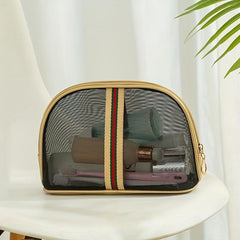 Large Capacity Mesh Cosmetics Bag for Travel Toiletries