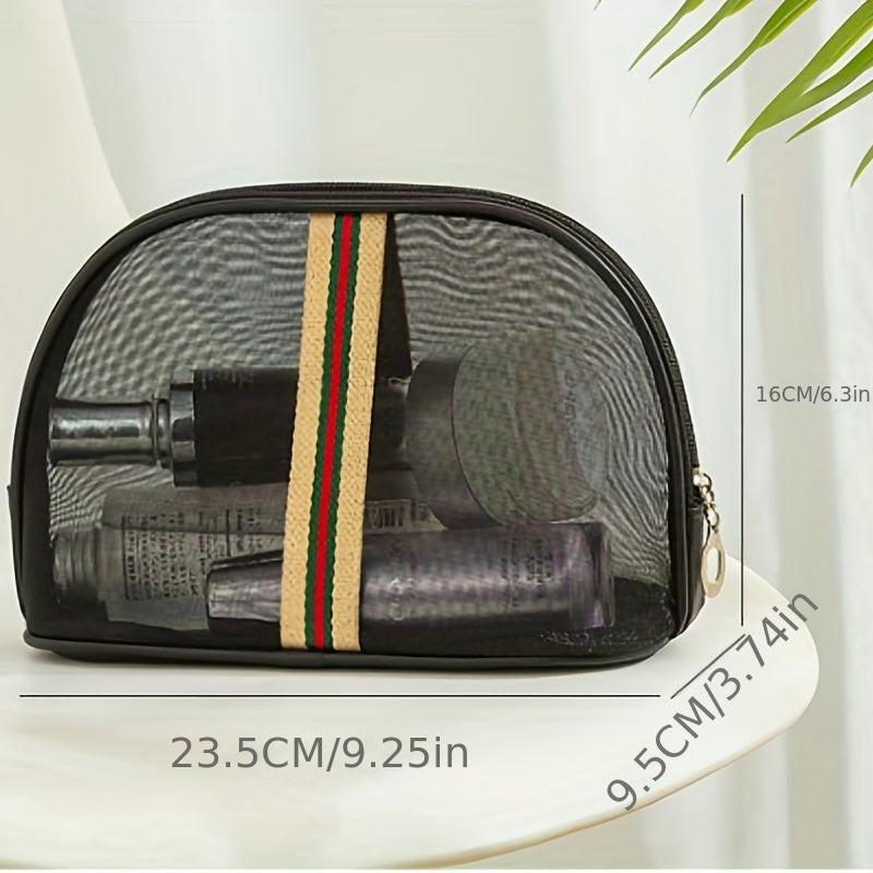 Large Capacity Mesh Cosmetics Bag for Travel Toiletries