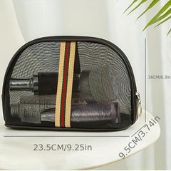 Large Capacity Mesh Cosmetics Bag for Travel Toiletries