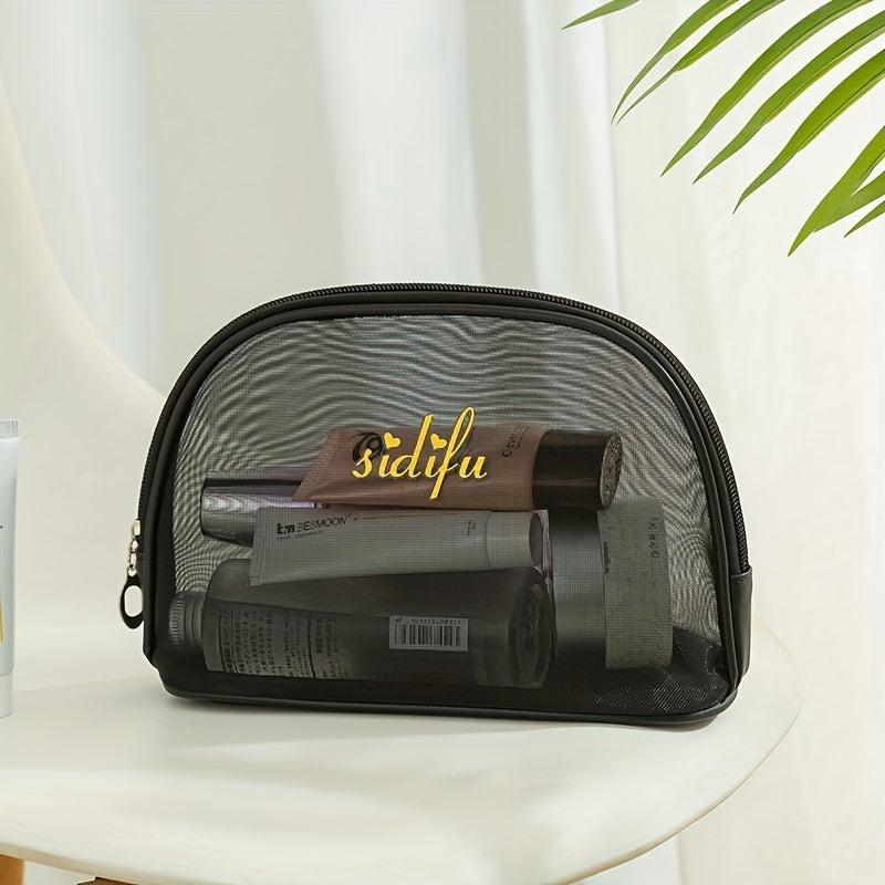 Large Capacity Mesh Cosmetics Bag for Travel Toiletries