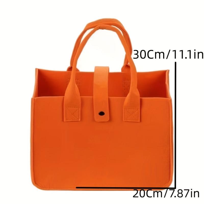 Funny Lion Deer Felt Handbag Large Capacity Shopping Bag Colorful Storage Bag