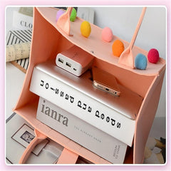 Funny Lion Deer Felt Handbag Large Capacity Shopping Bag Colorful Storage Bag