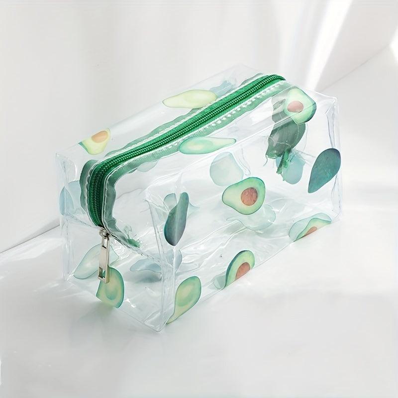 Flower Transparent Waterproof Cosmetic Bag Portable Storage Travel Toiletry Bag