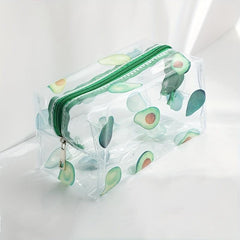 Flower Transparent Waterproof Cosmetic Bag Portable Storage Travel Toiletry Bag