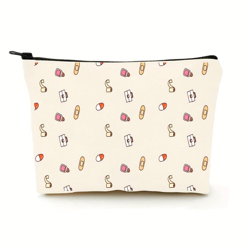 Canvas Waterproof Makeup Bag Zipper Travel Bags