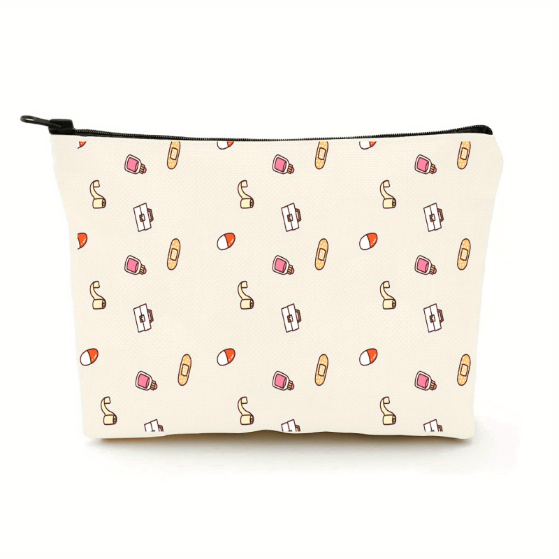 Canvas Waterproof Makeup Bag Zipper Travel Bags