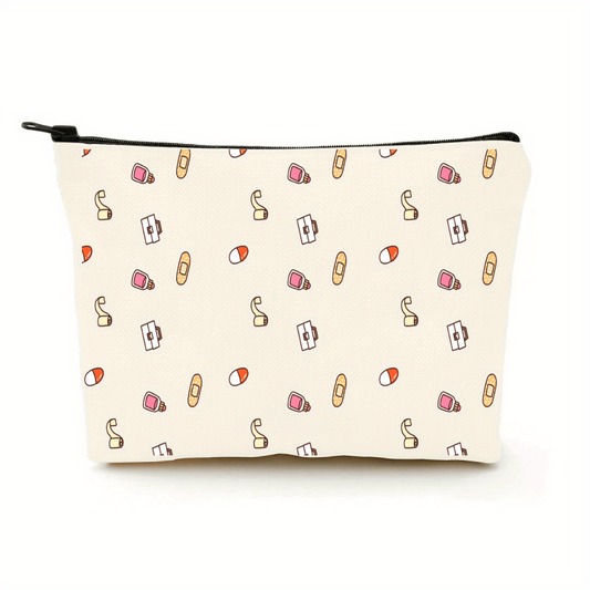 Canvas Waterproof Makeup Bag Zipper Travel Bags
