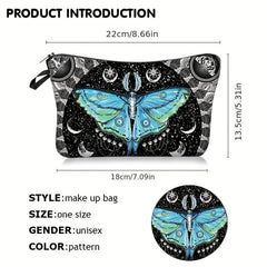 Moon Butterfly Cosmetics Bag Travel Toiletry Bag