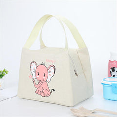 Portable Cartoon Animal Lunch Bag Waterproof Insulated Storage Bag