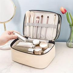 Large Capacity Double layer Cosmetic Bag Portable Travel Storage Bag