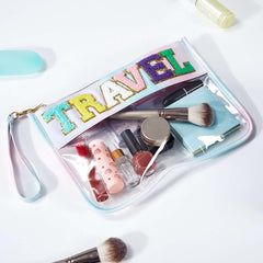 Transparent Letter Pattern Storage Bag Travel Bag Snack Bag Cosmetic Bag
