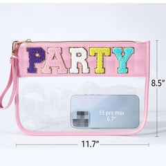 Transparent Letter Pattern Storage Bag Travel Bag Snack Bag Cosmetic Bag