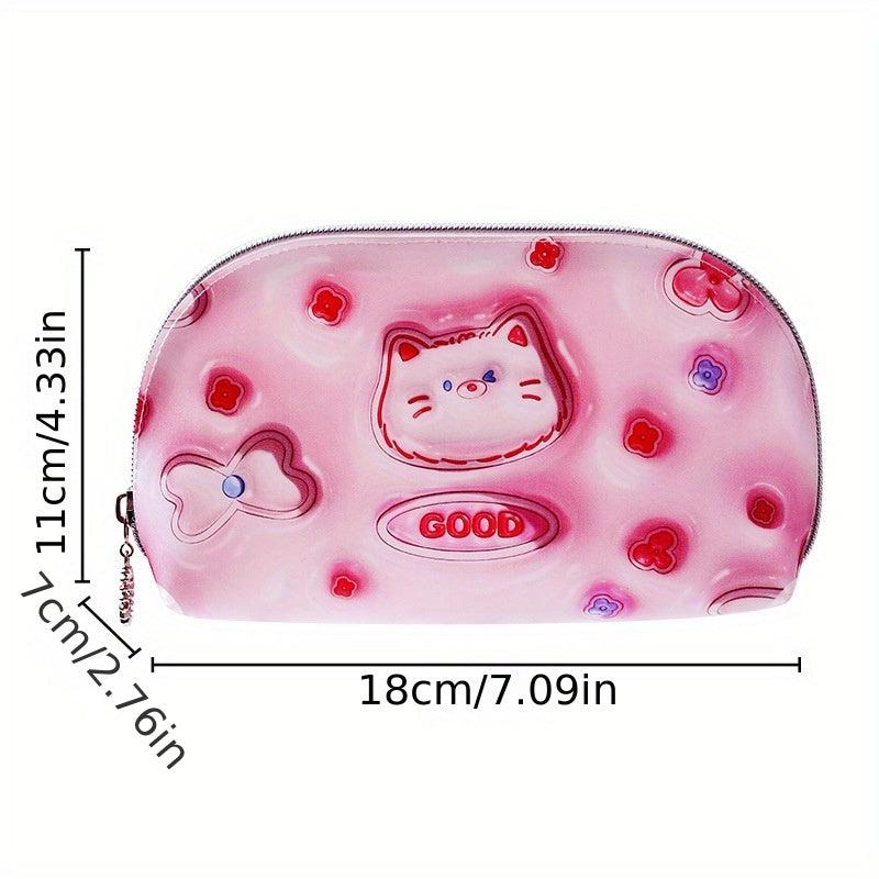 3D Cartoon Style Cosmetic Bag Travel Wash Bag Waterproof Storage Bag