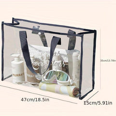 Transparent Large Capacity Toiletry Bag PVC Waterproof Wash Bag