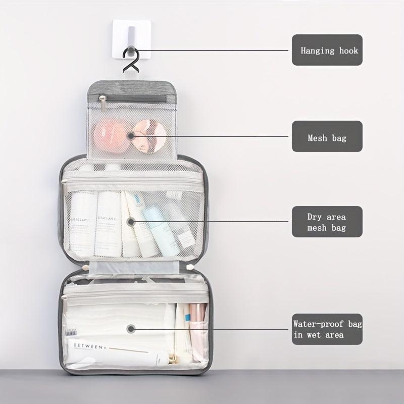Dry & Wet Separate Storage Bag Wash Bag Portable Travel Skin Care Products Bag