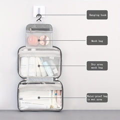 Dry & Wet Separate Storage Bag Wash Bag Portable Travel Skin Care Products Bag
