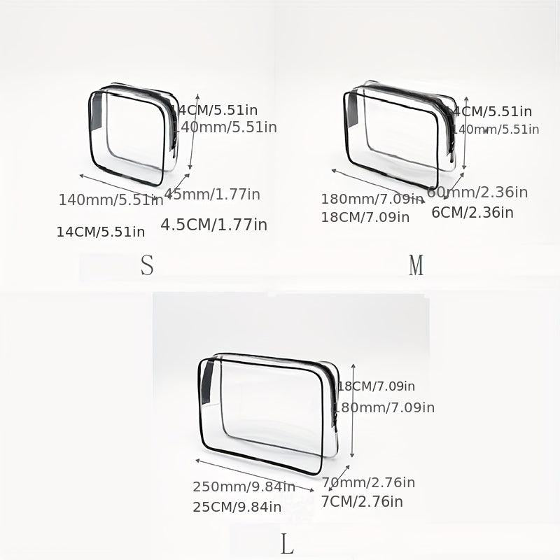 Portable Transparent Cosmetic Bag Toiletry Bag Travel Storage Bag