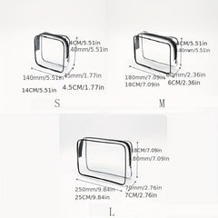 Portable Transparent Cosmetic Bag Toiletry Bag Travel Storage Bag