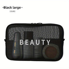 Portable Nylon Mesh Makeup Bag Toiletry Organizer Bag